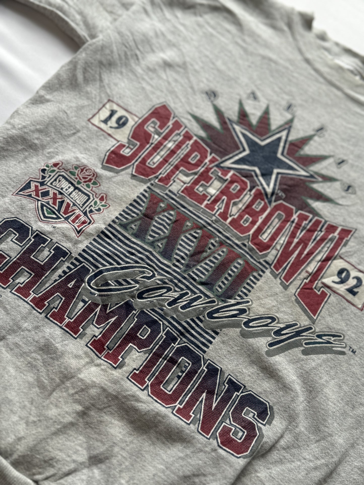 1992 Dallas Cowboys Superbowl XXVII light sweatshirt M/S - (8/10)