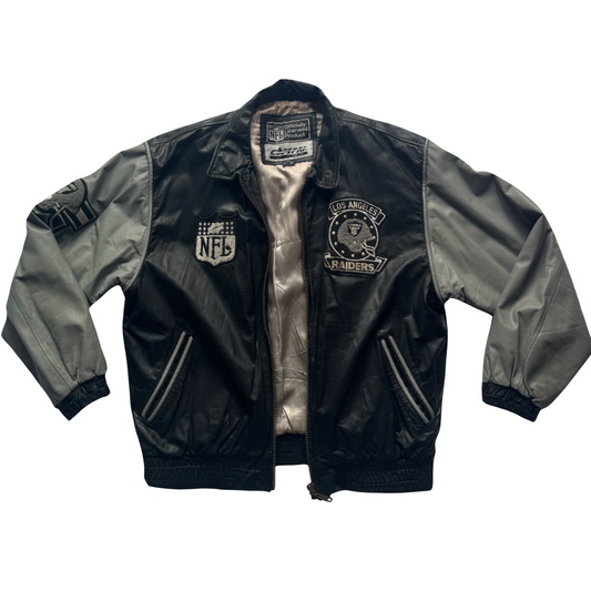 Vintage Los Angeles Raiders leather jacket XL - (8/10)