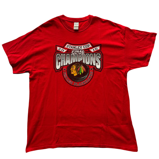 2015 Stanley Cup Champions Chicago Blackhawks T-Shirt XL (9/10)