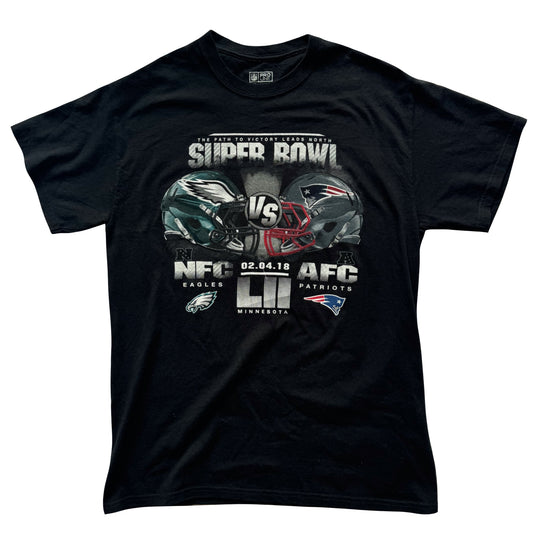 2018 Super Bowl LII Philadelphia Eagles New England Patriots T-Shirt M - (9/10)