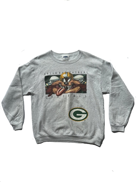 1997 Taz Green Bay Packers Sweatshirt M/L - (9/10)